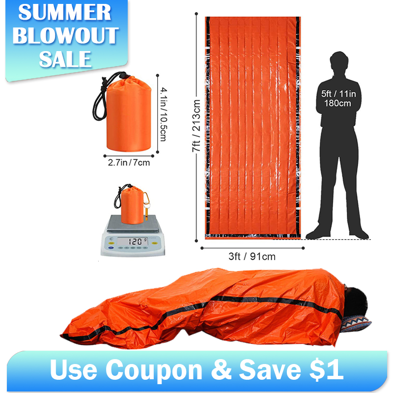 Emergency Mylar Tent - Sacco a pelo di emergenza in